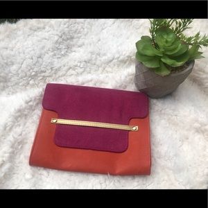 Vintage Color Block Pink Clutch